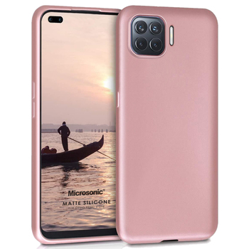 Microsonic Oppo Reno 4 Lite Kılıf Matte Silicone Rose Gold