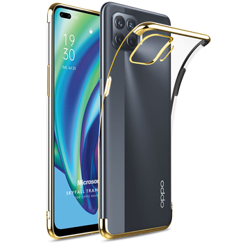 Microsonic Oppo Reno 4 Lite Kılıf Skyfall Transparent Clear Gold Microsonic Oppo Reno 4 Lite Kılıf Skyfall Transparent Clear Gold
