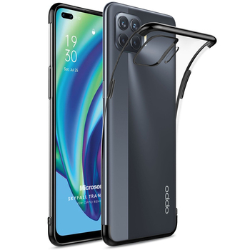 Microsonic Oppo Reno 4 Lite Kılıf Skyfall Transparent Clear Siyah