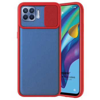 Microsonic Oppo Reno 4 Lite Kılıf Slide Camera Lens Protection Kırmızı Microsonic Oppo Reno 4 Lite Kılıf Slide Camera Lens Protection Kırmızı