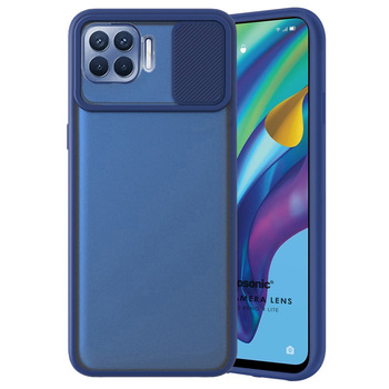 Microsonic Oppo Reno 4 Lite Kılıf Slide Camera Lens Protection Lacivert Microsonic Oppo Reno 4 Lite Kılıf Slide Camera Lens Protection Lacivert