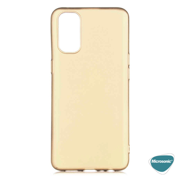 Microsonic Oppo Reno 4 Kılıf Matte Silicone Gold