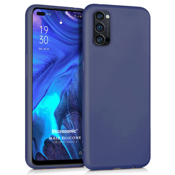 Microsonic Oppo Reno 4 Kılıf Matte Silicone Lacivert Microsonic Oppo Reno 4 Kılıf Matte Silicone Lacivert