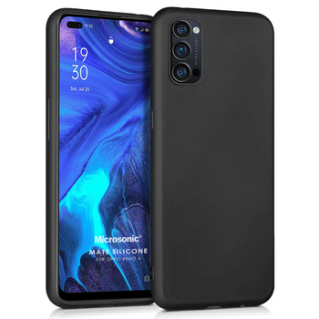 Microsonic Oppo Reno 4 Kılıf Matte Silicone Siyah Microsonic Oppo Reno 4 Kılıf Matte Silicone Siyah