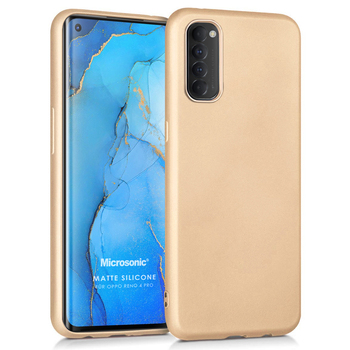 Microsonic Oppo Reno 4 Pro Kılıf Matte Silicone Gold Microsonic Oppo Reno 4 Pro Kılıf Matte Silicone Gold