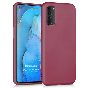 Microsonic Oppo Reno 4 Pro Kılıf Matte Silicone Mor