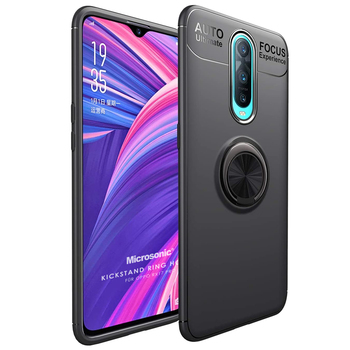 Microsonic Oppo RX17 Pro Kılıf Kickstand Ring Holder Siyah Microsonic Oppo RX17 Pro Kılıf Kickstand Ring Holder Siyah