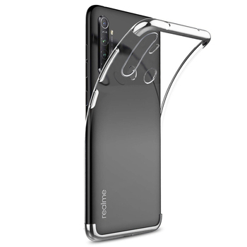 Microsonic Realme 5i Kılıf Skyfall Transparent Clear Gümüş