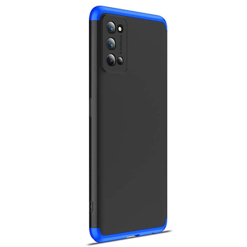 Microsonic Realme 7 Pro Kılıf Double Dip 360 Protective AYS Siyah Mavi