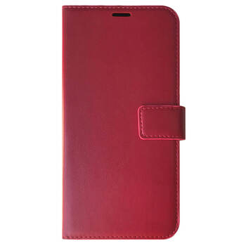 Microsonic Realme C21Y Kılıf Delux Leather Wallet Kırmızı