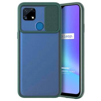 Microsonic Realme C25s Kılıf Slide Camera Lens Protection Koyu Yeşil Microsonic Realme C25s Kılıf Slide Camera Lens Protection Koyu Yeşil