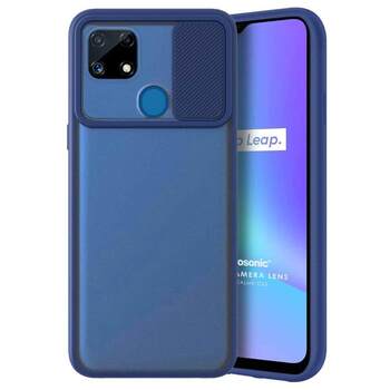 Microsonic Realme C25s Kılıf Slide Camera Lens Protection Lacivert Microsonic Realme C25s Kılıf Slide Camera Lens Protection Lacivert