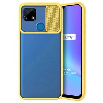 Microsonic Realme C25s Kılıf Slide Camera Lens Protection Sarı Microsonic Realme C25s Kılıf Slide Camera Lens Protection Sarı