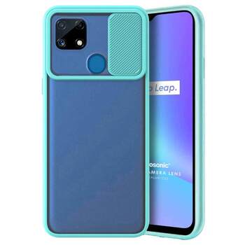 Microsonic Realme C25s Kılıf Slide Camera Lens Protection Turkuaz Microsonic Realme C25s Kılıf Slide Camera Lens Protection Turkuaz