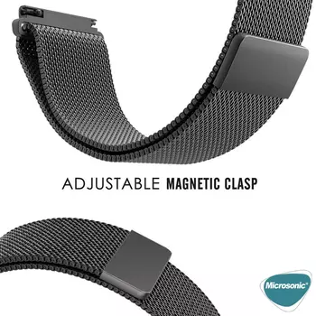 Microsonic Realme Watch S Pro Milanese Loop Kordon Siyah