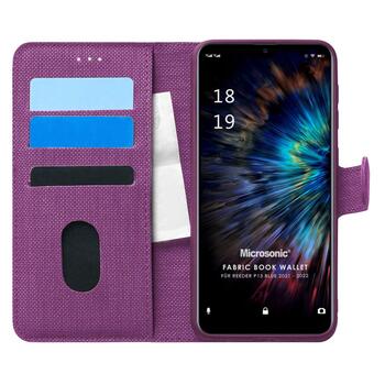 Microsonic Reeder P13 Blue 2021 Kılıf Fabric Book Wallet Mor