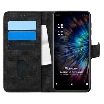 Microsonic Reeder P13 Blue 2021 Kılıf Fabric Book Wallet Siyah