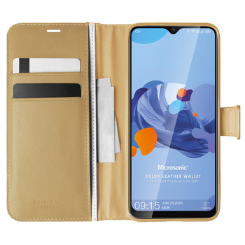 Microsonic Reeder P13 Blue Max 2020 Kılıf Delux Leather Wallet Gold