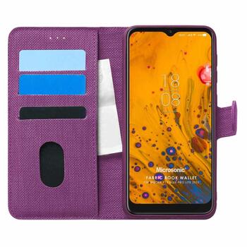 Microsonic Reeder P13 Blue Max Pro Lite 2022 Kılıf Fabric Book Wallet Mor