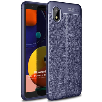 Microsonic Samsung Galaxy A01 Core Kılıf Deri Dokulu Silikon Lacivert Microsonic Samsung Galaxy A01 Core Kılıf Deri Dokulu Silikon Lacivert