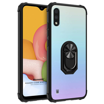 Microsonic Samsung Galaxy A01 Kılıf Grande Clear Ring Holder Siyah Microsonic Samsung Galaxy A01 Kılıf Grande Clear Ring Holder Siyah