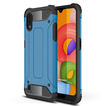 Microsonic Samsung Galaxy A01 Kılıf Rugged Armor Mavi Microsonic Samsung Galaxy A01 Kılıf Rugged Armor Mavi