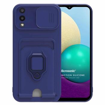 Microsonic Samsung Galaxy A02 Kılıf Multifunction Silicone Lacivert