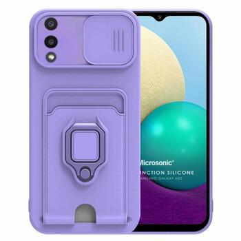 Microsonic Samsung Galaxy A02 Kılıf Multifunction Silicone Lila Microsonic Samsung Galaxy A02 Kılıf Multifunction Silicone Lila