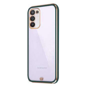 Microsonic Samsung Galaxy A02S Kılıf Laser Plated Soft Koyu Yeşil