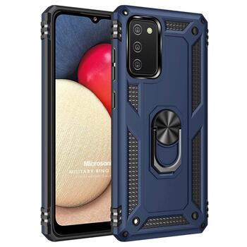 Microsonic Samsung Galaxy A02s Kılıf Military Ring Holder Lacivert Microsonic Samsung Galaxy A02s Kılıf Military Ring Holder Lacivert