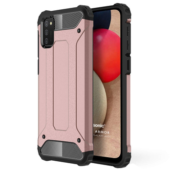 Microsonic Samsung Galaxy A02s Kılıf Rugged Armor Rose Gold Microsonic Samsung Galaxy A02s Kılıf Rugged Armor Rose Gold