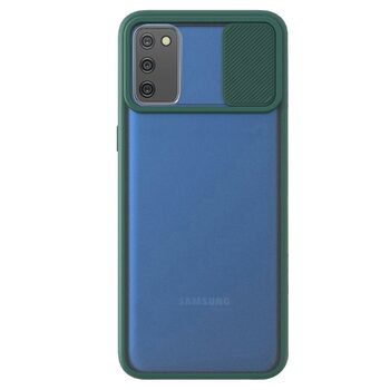 Microsonic Samsung Galaxy A02s Kılıf Slide Camera Lens Protection Koyu Yeşil