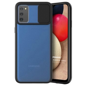 Microsonic Samsung Galaxy A02s Kılıf Slide Camera Lens Protection Siyah
