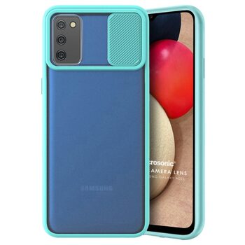 Microsonic Samsung Galaxy A02s Kılıf Slide Camera Lens Protection Turkuaz