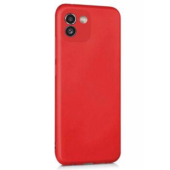 Microsonic Samsung Galaxy A03 Kılıf Matte Silicone Kırmızı