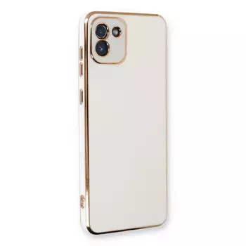 Microsonic Samsung Galaxy A03 Kılıf Olive Plated Beyaz