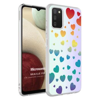 Microsonic Samsung Galaxy A03s Braille Feel Desenli Kılıf Heart Microsonic Samsung Galaxy A03s Braille Feel Desenli Kılıf Heart