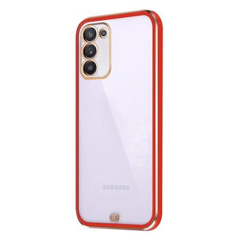 Microsonic Samsung Galaxy A03S Kılıf Laser Plated Soft Kırmızı