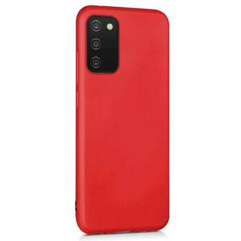 Microsonic Samsung Galaxy A03s Kılıf Matte Silicone Kırmızı