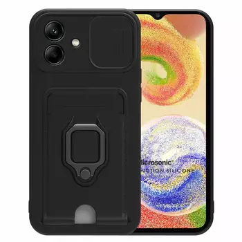 Microsonic Samsung Galaxy A04 Kılıf Multifunction Silicone Siyah Microsonic Samsung Galaxy A04 Kılıf Multifunction Silicone Siyah