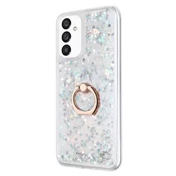 Microsonic Samsung Galaxy A04S Kılıf Glitter Liquid Holder Gümüş