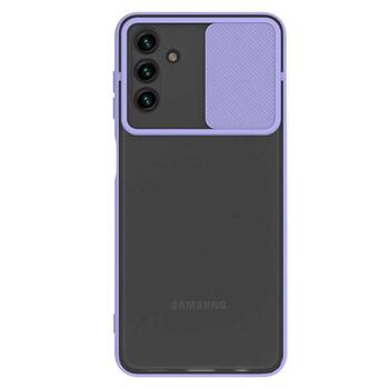 Microsonic Samsung Galaxy A04S Kılıf Slide Camera Lens Protection Lila