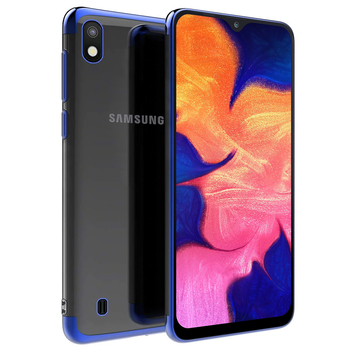 Microsonic Samsung Galaxy A10 Kılıf Skyfall Transparent Clear Mavi