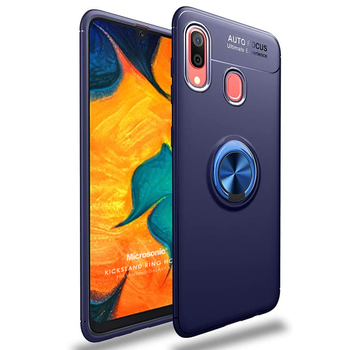 Microsonic Samsung Galaxy A10s Kılıf Kickstand Ring Holder Lacivert Microsonic Samsung Galaxy A10s Kılıf Kickstand Ring Holder Lacivert