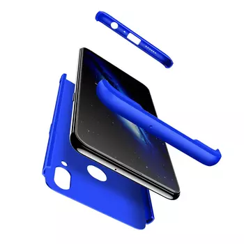 Microsonic Samsung Galaxy A10s Kılıf Double Dip 360 Protective Mavi