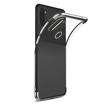 Microsonic Samsung Galaxy A11 Kılıf Skyfall Transparent Clear Gümüş