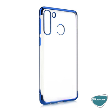 Microsonic Samsung Galaxy A11 Kılıf Skyfall Transparent Clear Mavi