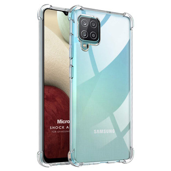 Microsonic Samsung Galaxy A12 Kılıf Anti Shock Silikon Şeffaf
