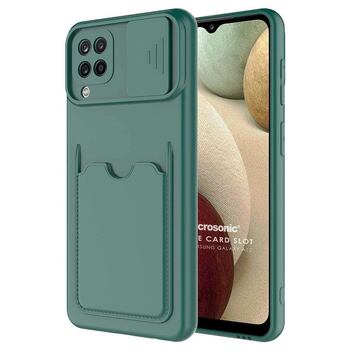 Microsonic Samsung Galaxy A12 Kılıf Inside Card Slot Koyu Yeşil