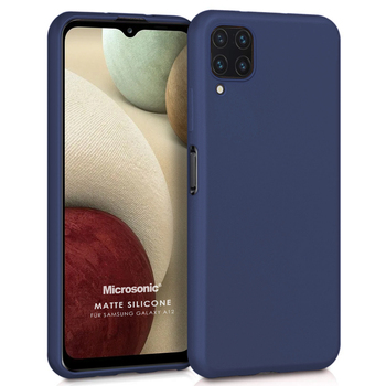 Microsonic Samsung Galaxy A12 Kılıf Matte Silicone Lacivert Microsonic Samsung Galaxy A12 Kılıf Matte Silicone Lacivert